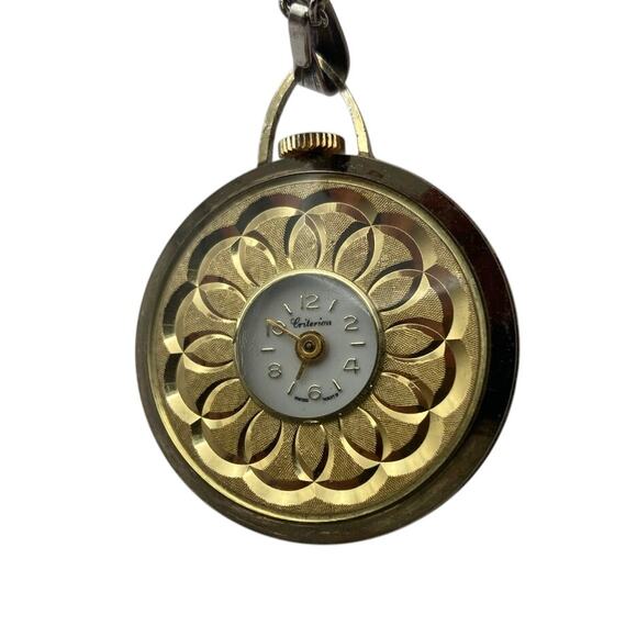 Vintage Criterion Pendant Pocket Wind Up Mechanical Watch-Working with Necklace - Picture 1 of 4